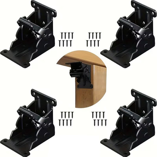 4pcs 0-90 Degree Folding Table Leg Brackets Self Lock Hinges