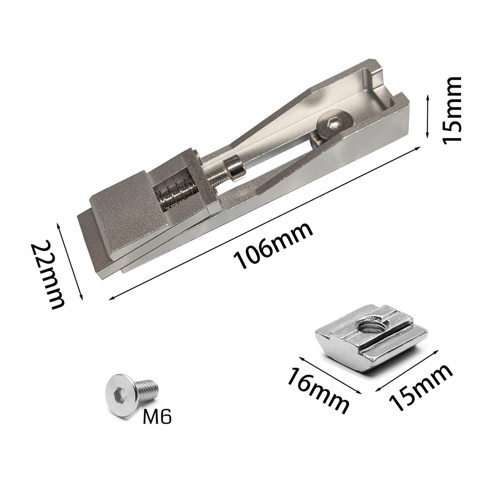 2PCS CNC Router Vise Low Profile Aluminum Toe Clamp