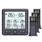 TS-6210 Multifunctional Wireless Thermometer Hygrometer Alert Clock Calendar