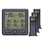 TS-6210 Multifunctional Wireless Thermometer Hygrometer Alert Clock Calendar