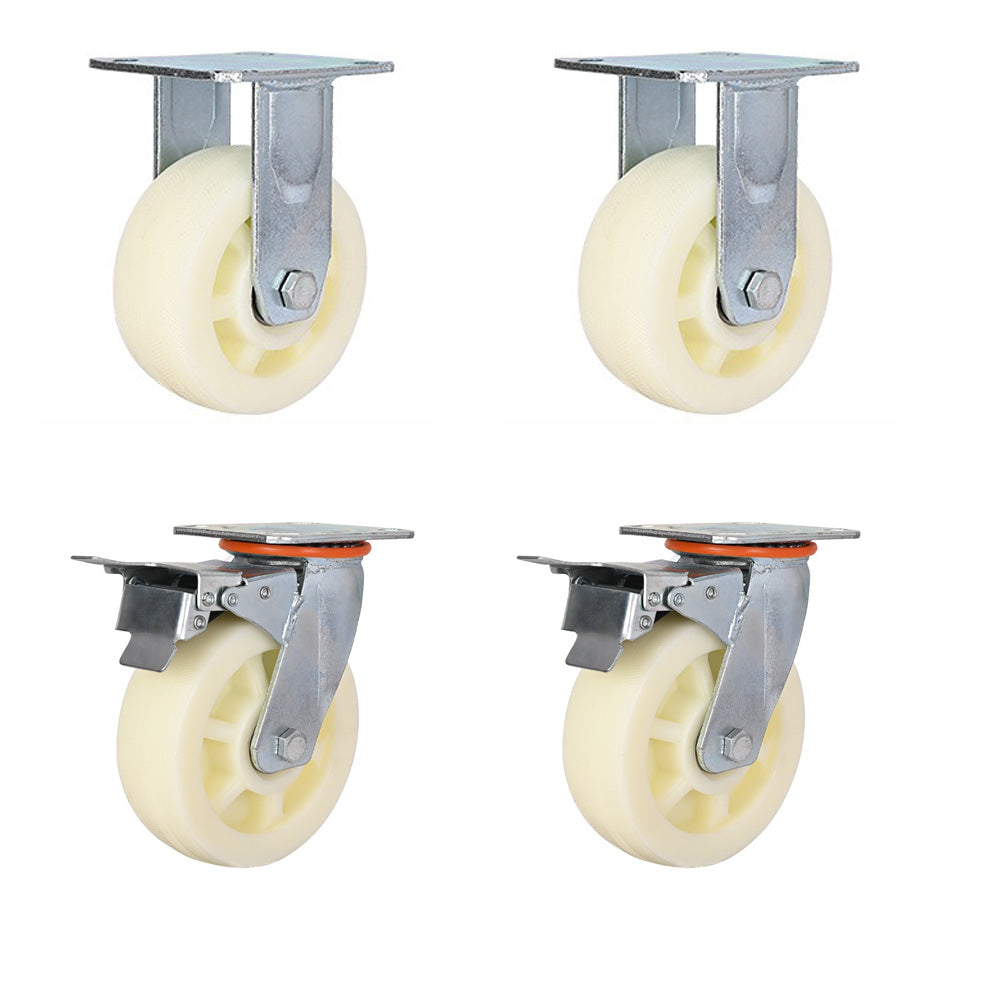 4 pcs 6-inch 150mm Extra Heavy Duty Industrial Swivel Castors with Nylon Wheel Main image
