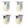 4 pcs 6-inch 150mm Extra Heavy Duty Industrial Swivel Castors with Nylon Wheel