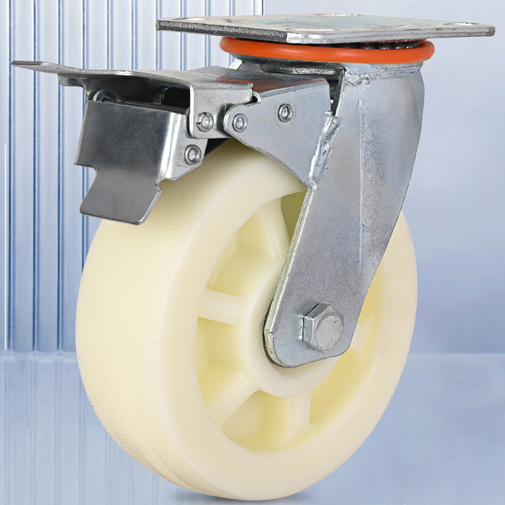 4 pcs 6-inch 150mm Extra Heavy Duty Industrial Swivel Castors with Nylon Wheel