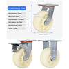 4 pcs 6-inch 150mm Extra Heavy Duty Industrial Swivel Castors with Nylon Wheel