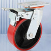 4 pcs 8-inch 200mm Extra Heavy Duty Industrial Swivel Castors with PU Wheel