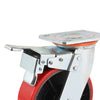 4 pcs 8-inch 200mm Extra Heavy Duty Industrial Swivel Castors with PU Wheel