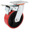 4 pcs 8-inch 200mm Extra Heavy Duty Industrial Swivel Castors with PU Wheel