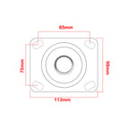 4pcs 4 Inch 100mm Silent Heavy Duty  Rubber Swivel Caster Wheels