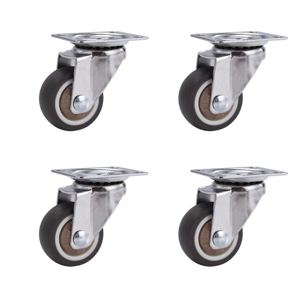 4Pcs 3 in TPR Mute Heavy Duty Furniture Swivel Caster Wheels Secondary image