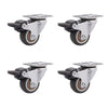4Pcs 3 in TPR Mute Heavy Duty Furniture Swivel Caster Wheels