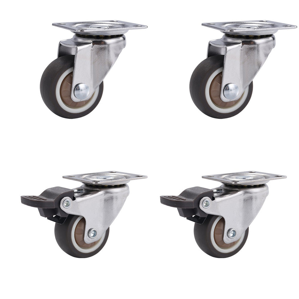 4Pcs 3 in TPR Mute Heavy Duty Furniture Swivel Caster Wheels Main image