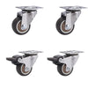 4Pcs 3 in TPR Mute Heavy Duty Furniture Swivel Caster Wheels
