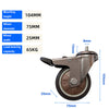 4 pcs 3 in M8 15mm Threaded Stem Swivel Caster Wheels TPR Mute Furniture Caster