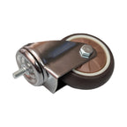 4 pcs 3 in M8 15mm Threaded Stem Swivel Caster Wheels TPR Mute Furniture Caster