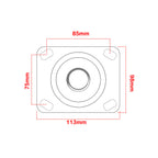 4 pcs 5-inch 125mm Heavy Duty Industrial Castor Wheel TPR Mute Wheel