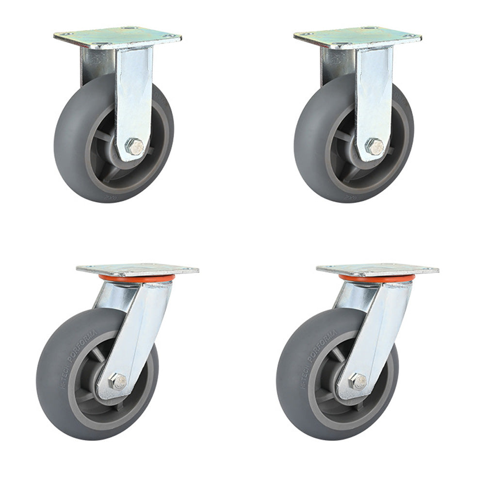 4 pcs 5-inch 125mm Heavy Duty Industrial Castor Wheel TPR Mute Wheel Secondary image
