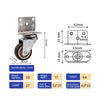 4Pcs 2 in L-Shape Rubber Caster Wheels Right Angle Mute Swivel Wheel