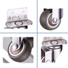 4Pcs 2 in L-Shape Rubber Caster Wheels Right Angle Mute Swivel Wheel