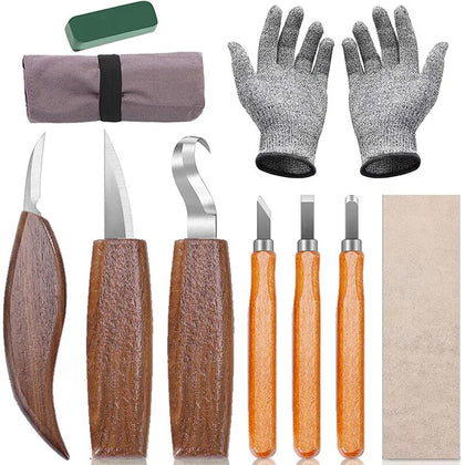 Wood Carving Chisel Cutter Kit Woodworking Whittling Cutter Gouges Tools