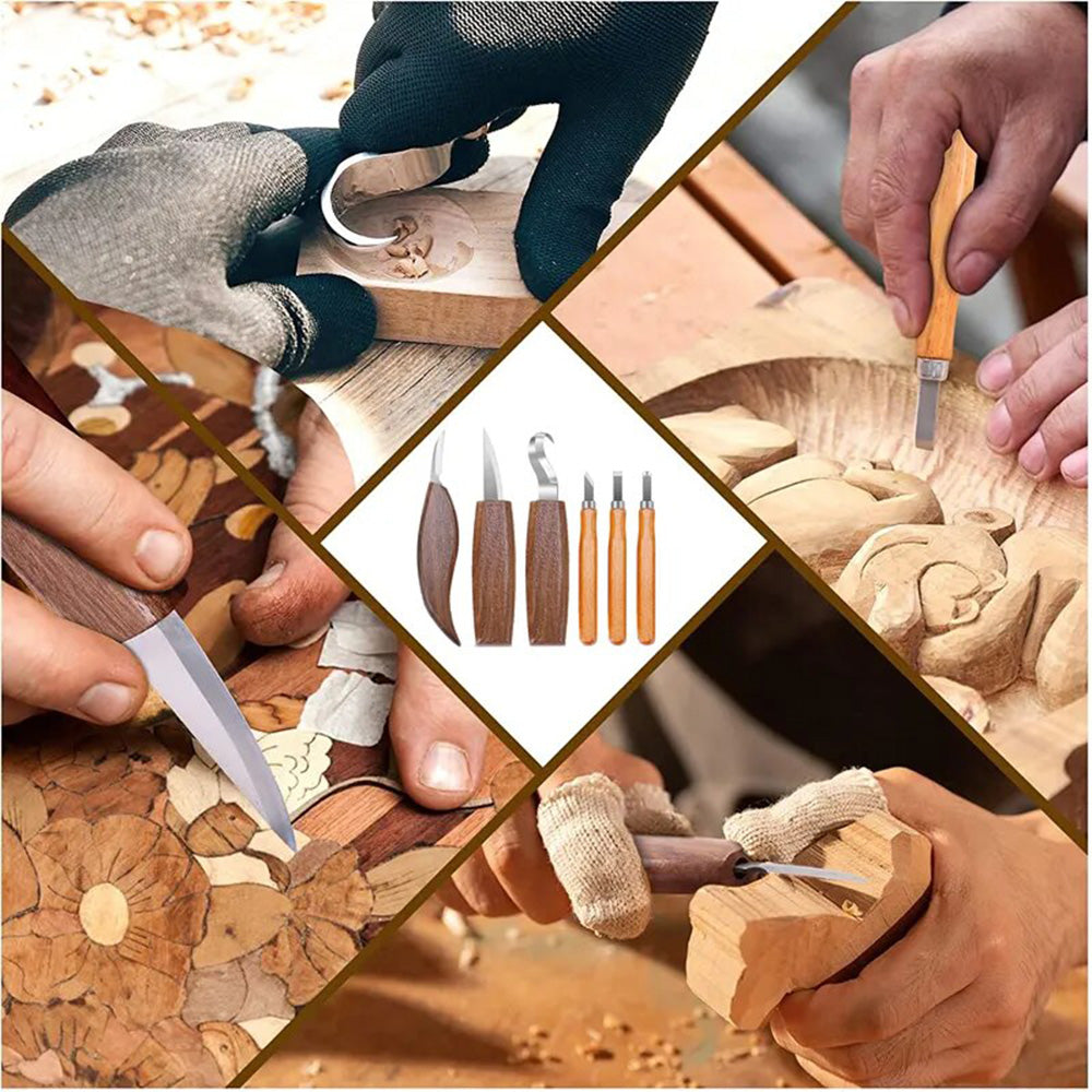 Wood Carving Chisel Cutter Kit Woodworking Whittling Cutter Gouges Tools Secondary image