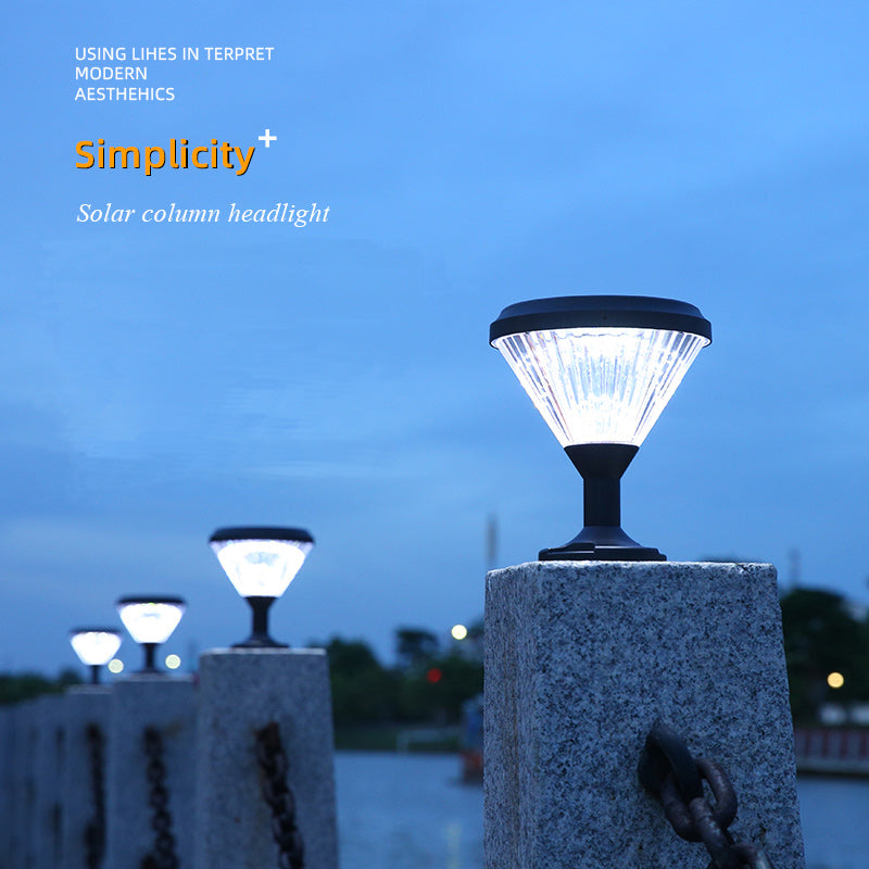 YH011801 Waterproof Outdoor Decorative Detachable  Solar Pillar Gate Light Secondary image