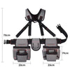 Adjustable Electrician Tool Bag with Suspenders and Pouches Portable Belt Bag