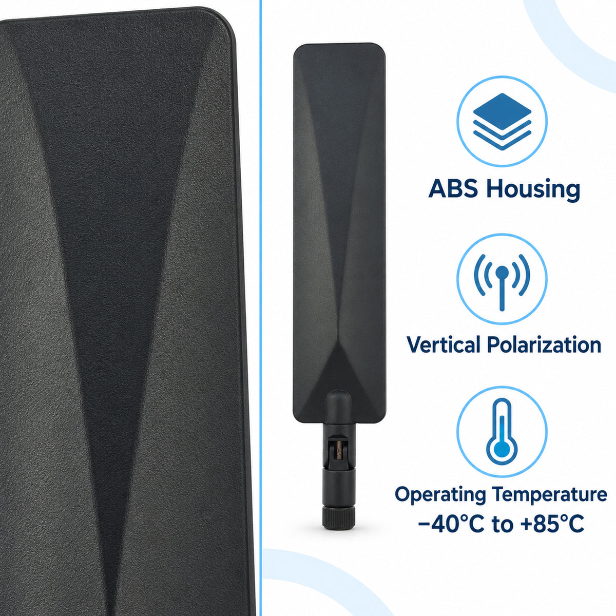 2x 3dBi SMA Male Antenna 600-7000MHz Wideband Folding Aerial for Router Modem