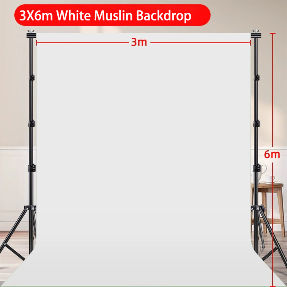 9.8x19.68ft 3X6m Photo Muslin Backdrop Collapsible Studio Seamless Background
