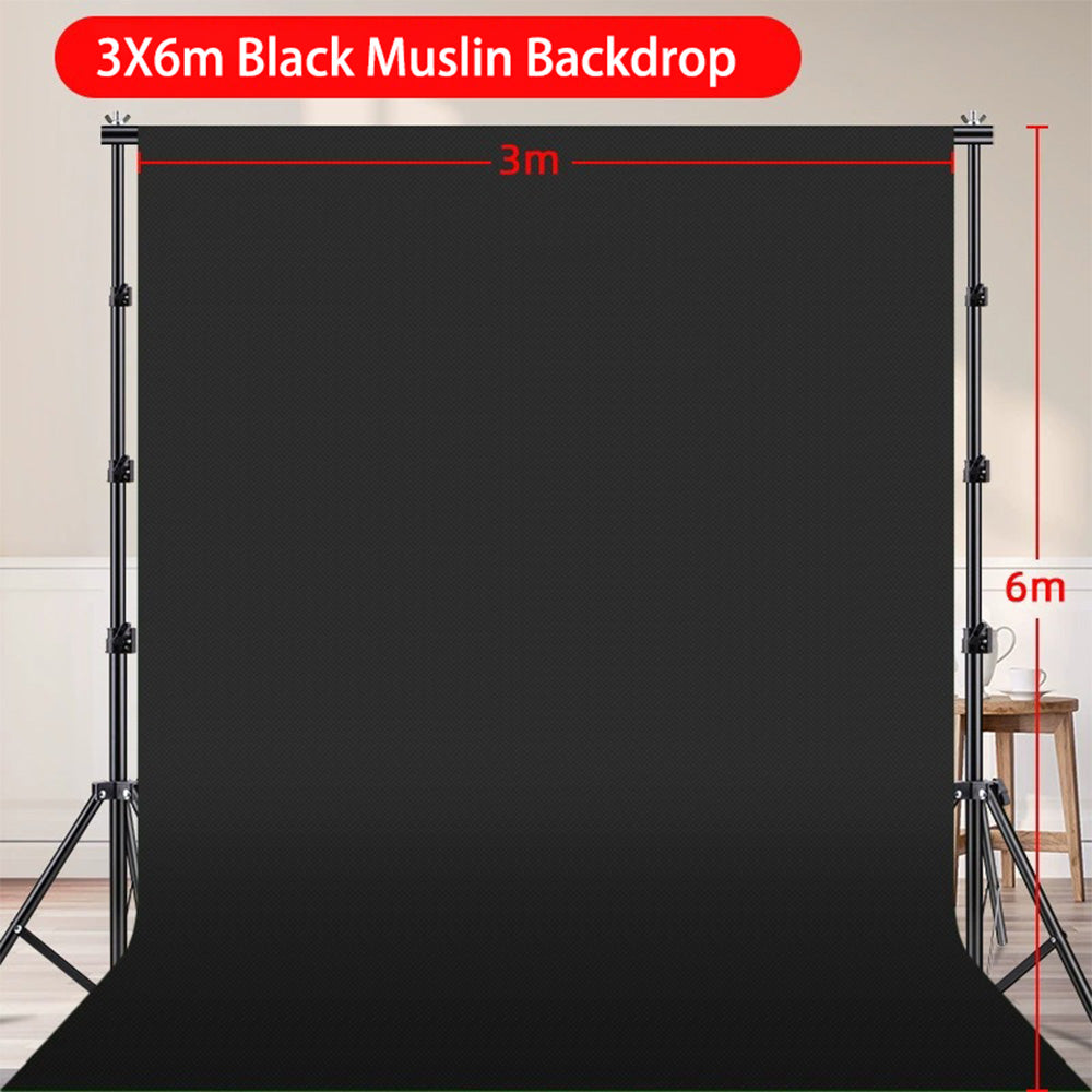 9.8x19.68ft 3X6m Photo Muslin Backdrop Collapsible Studio Seamless Background