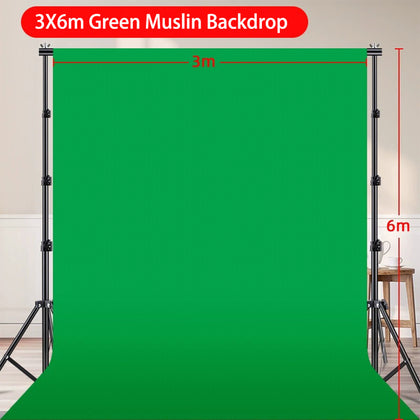 9.8x19.68ft 3X6m Photo Muslin Backdrop Collapsible Studio Seamless Background