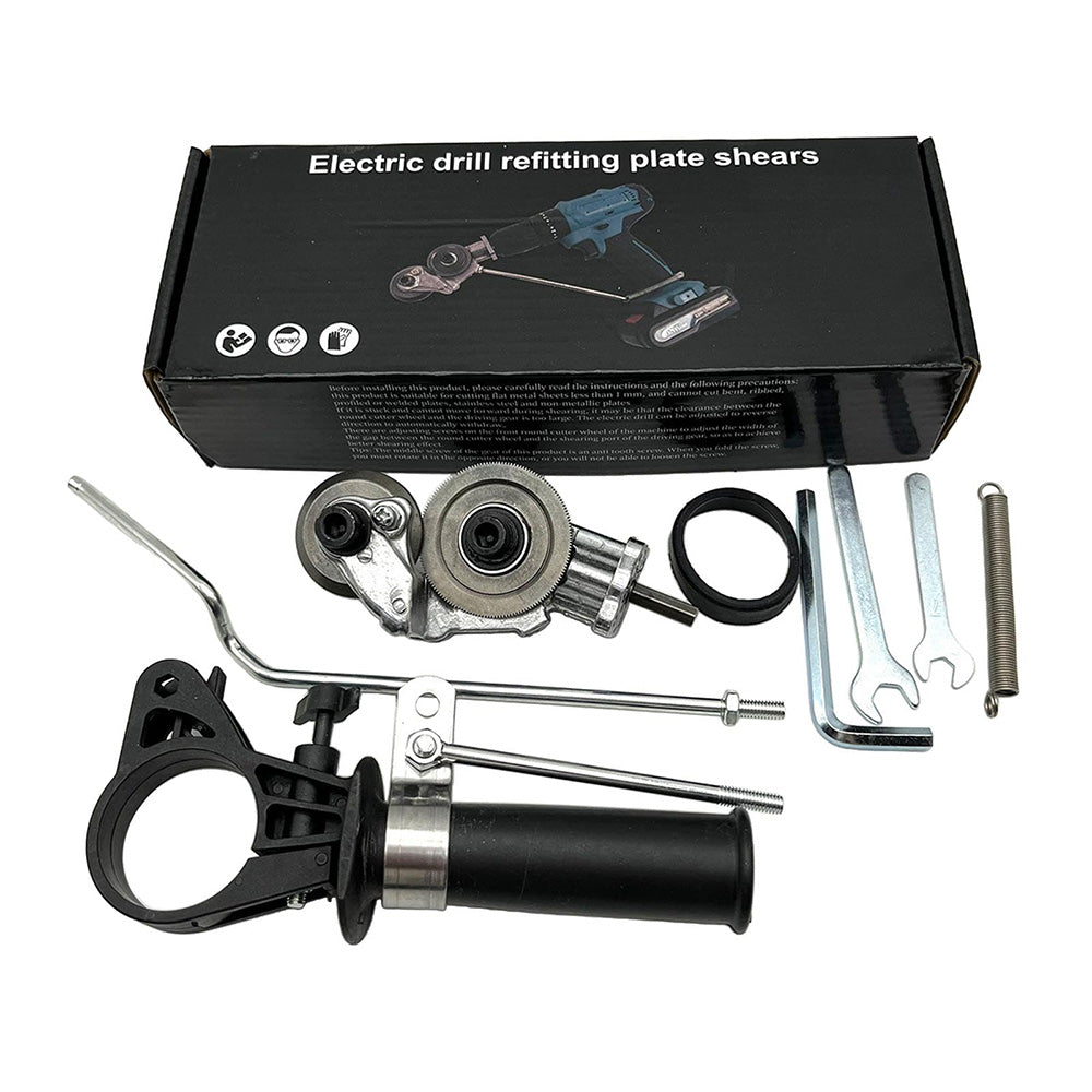 Double Head Sheet Metal Nibbler Drill Portable Electric Drill Shear Attachment