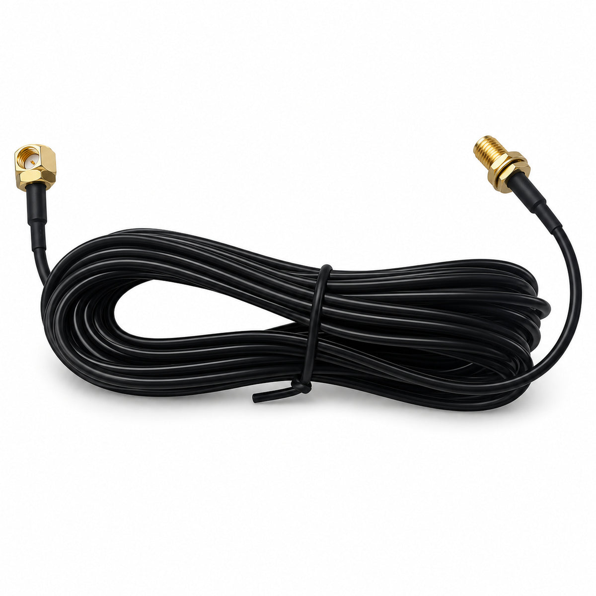 5m RG174 SMA Male to Female Coaxial RF Extension Cable Antenna Lead Black
