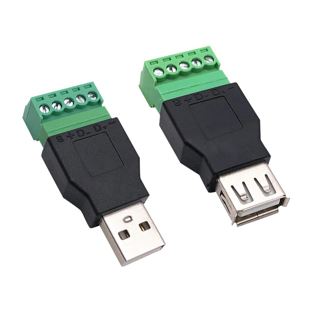 USB 2.0 Type Male Female to 5Pin Terminal Connector Adapter