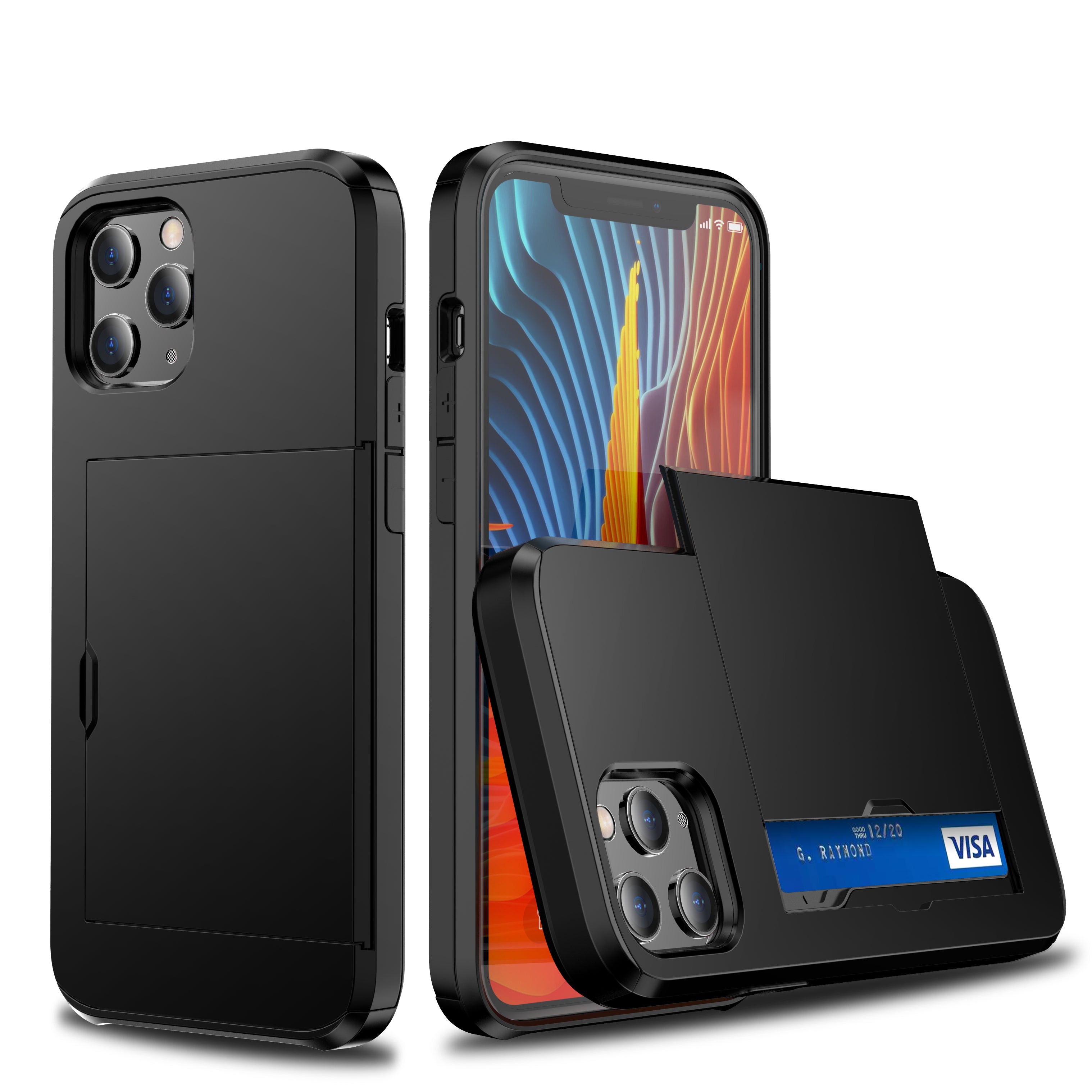 Shockproof Wallet Mobile Phone Case for iPhone12 ProMax