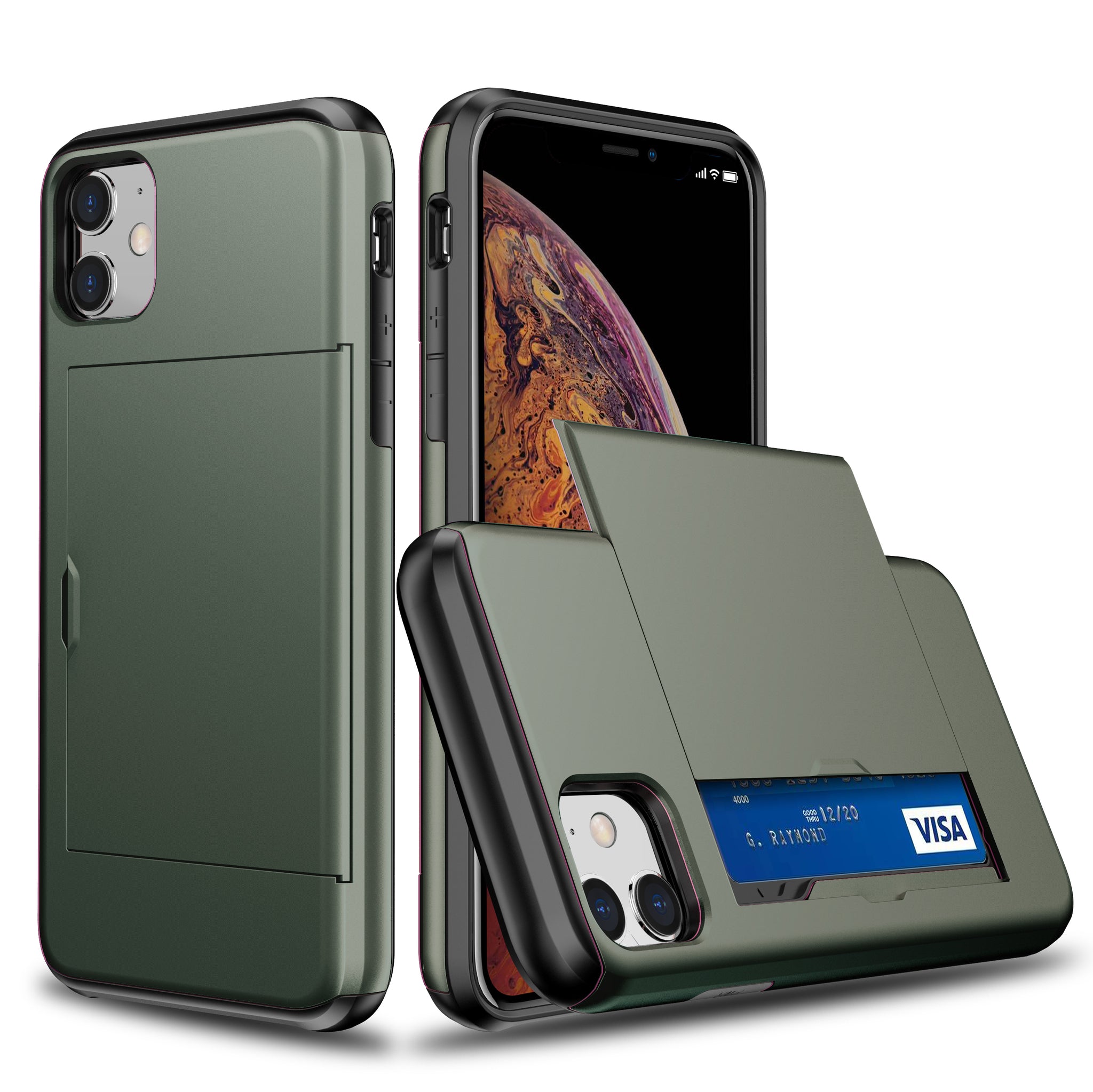 Shockproof Wallet Mobile Phone Case for iPhone11