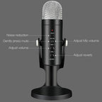 High Quality Computer PC Laptop USB Microphone with stand for Video Recording streaming