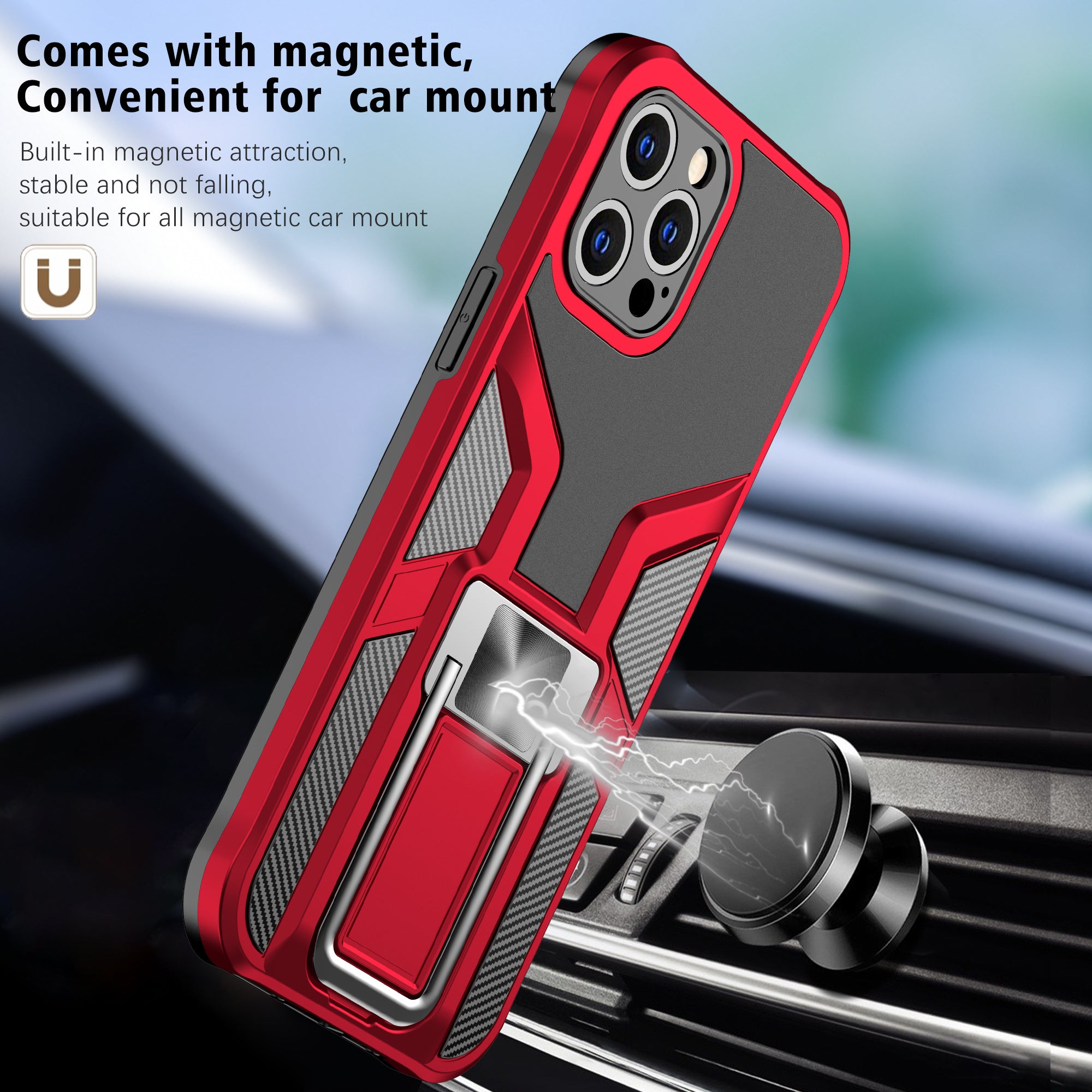 Magnetic Shockproof Heavy Duty Mobile Case for iPhone11 ProMax