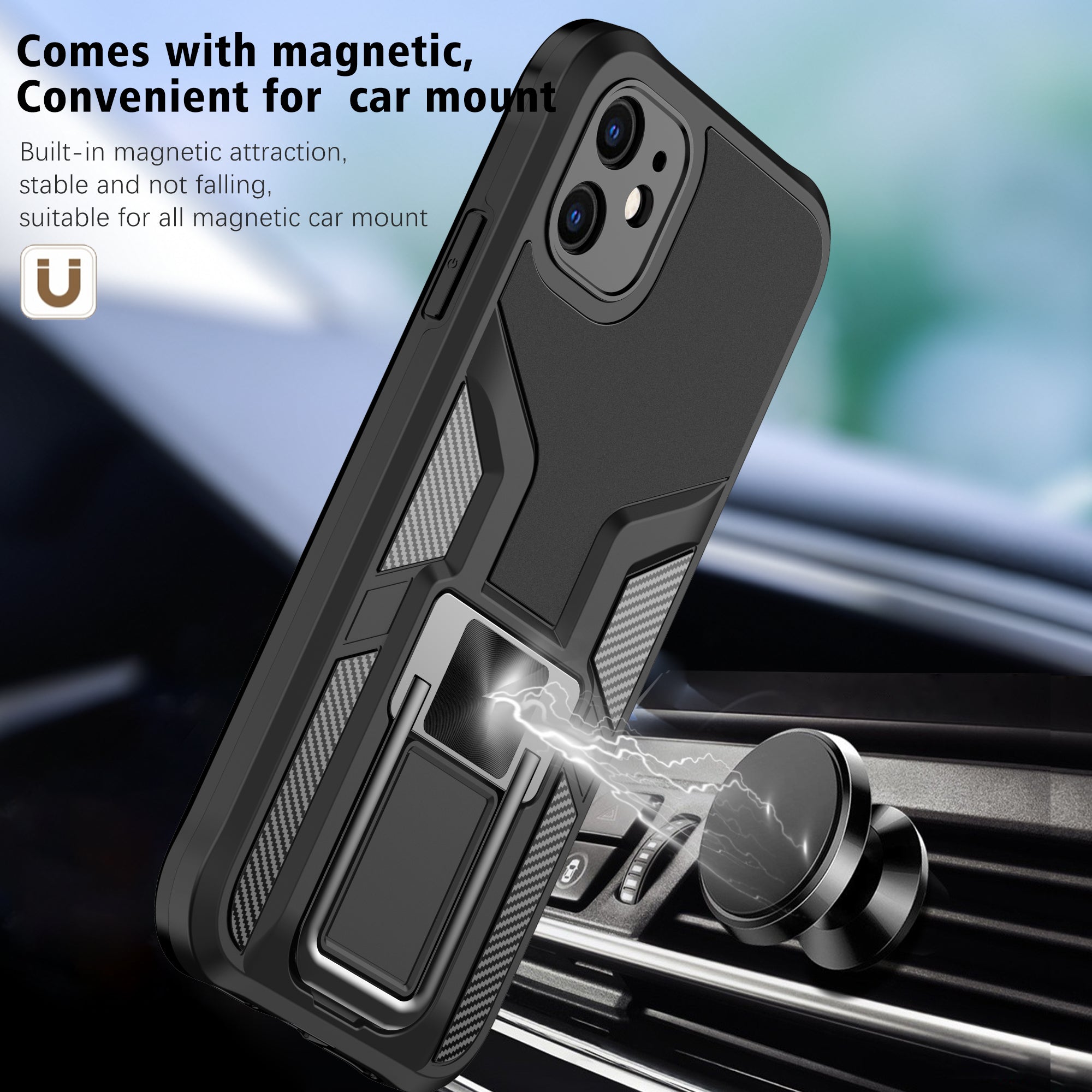 Magnetic Shockproof Heavy Duty Mobile Case for iPhone11 Secondary image