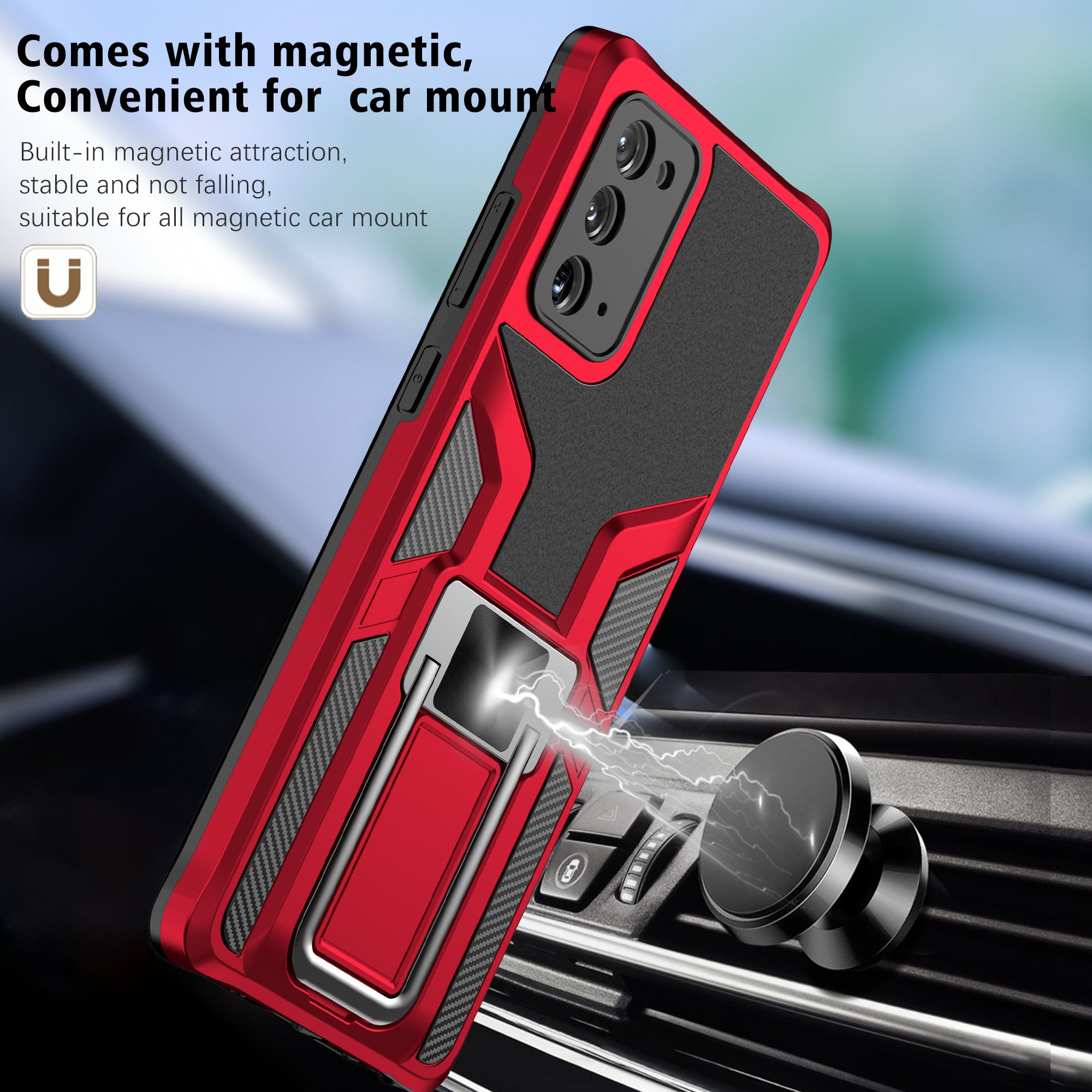 Magnetic Shockproof Heavy Duty Mobile Case  for Samsung Galaxy Note20 Secondary image