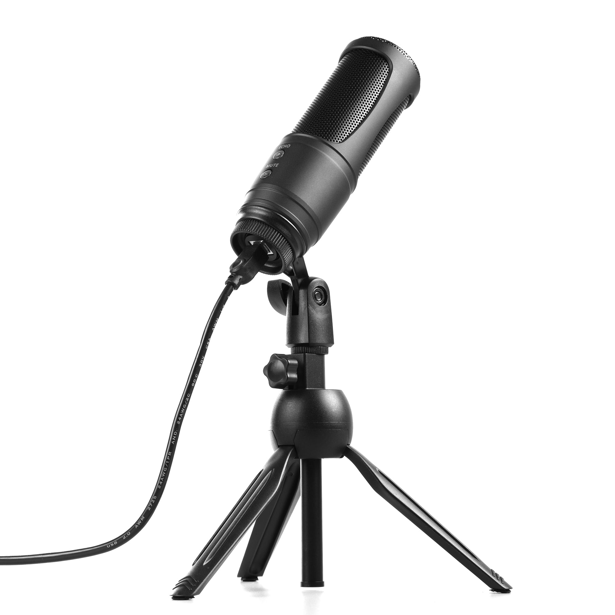 High Quality Computer Microphone with stand, USB PC Microphone for Video Recording