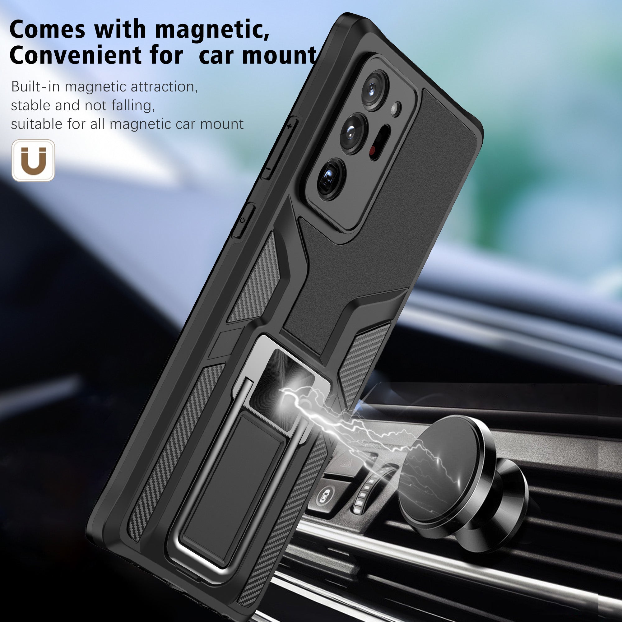 Magnetic Shockproof Heavy Duty Mobile Case  for Samsung Galaxy Note20 Ultra Secondary image