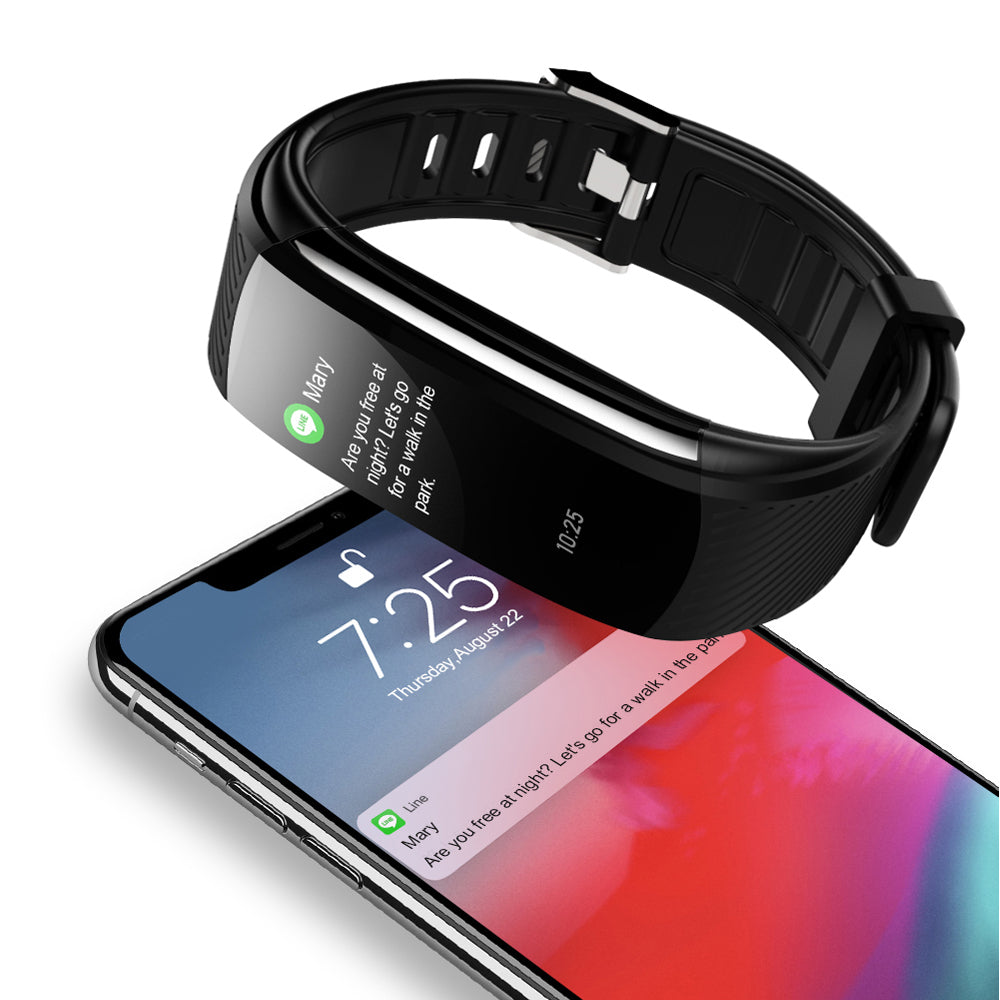 C6S Bluetooth Waterproof Smart Bracelet Blood Pressure Heart Rate for IOS Android Secondary image