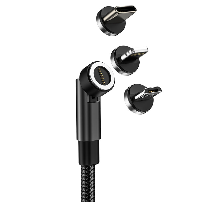 Rotating Magnetic Mobile Phone Charger Cable 1M, 2M USB to Micro Lightning Type-C Main image