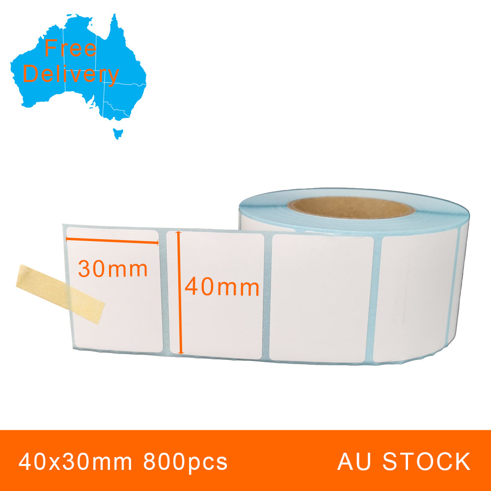 5 Rolls 40x30mm 800pcs High Quality Direct Thermal Labels
