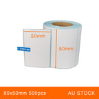 8 Rolls 80x50mm 500pcs High Quality Direct Thermal Labels
