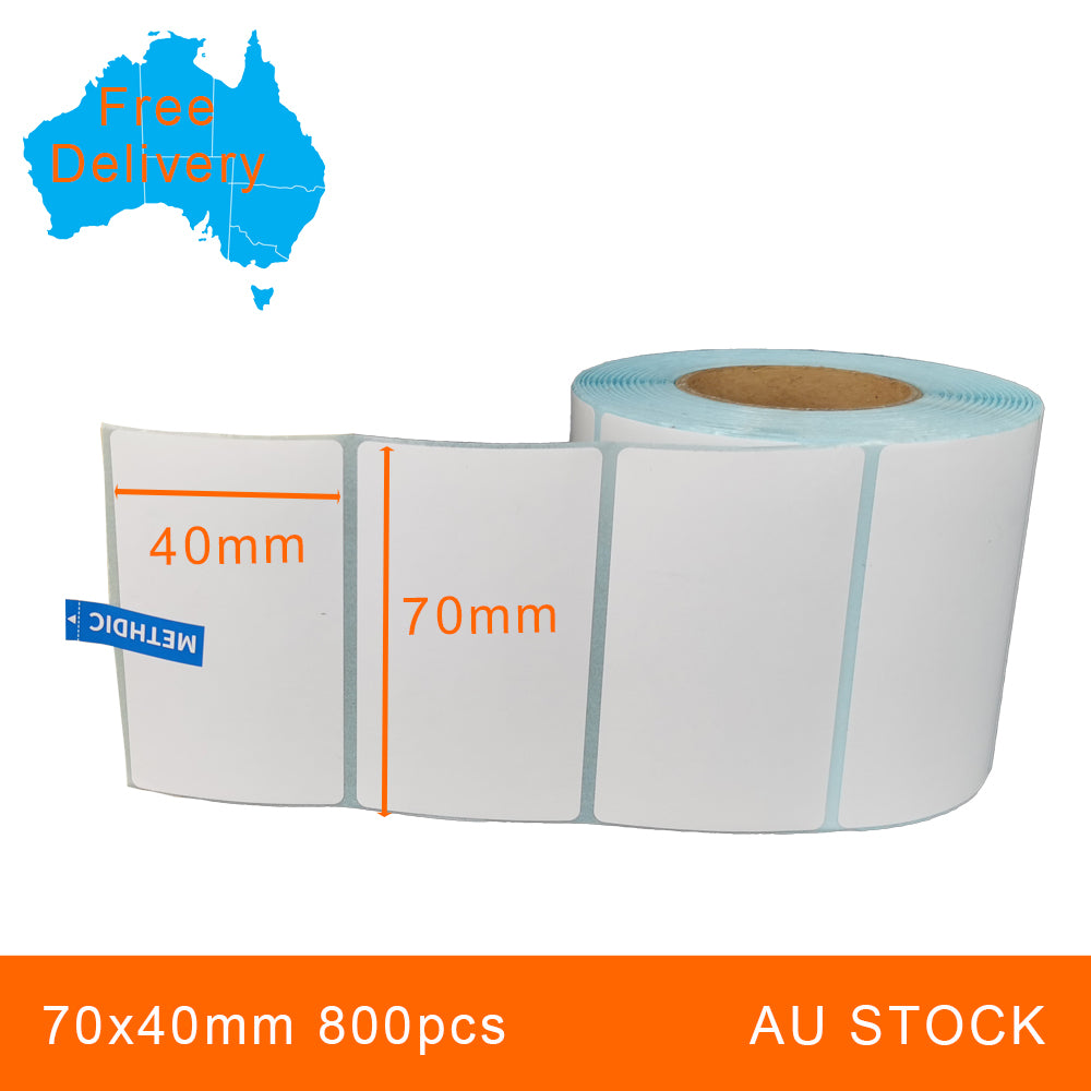 12 Rolls 70x40mm 800pcs High Quality Direct Thermal Labels