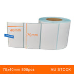 12 Rolls 70x40mm 800pcs High Quality Direct Thermal Labels