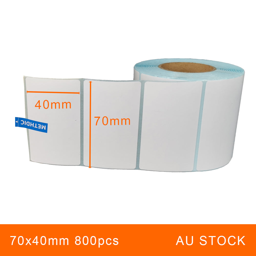 12 Rolls 70x40mm 800pcs High Quality Direct Thermal Labels
