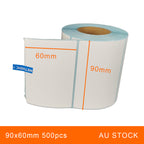 2 Rolls 90x60mm 500pcs High Quality Direct Thermal Labels