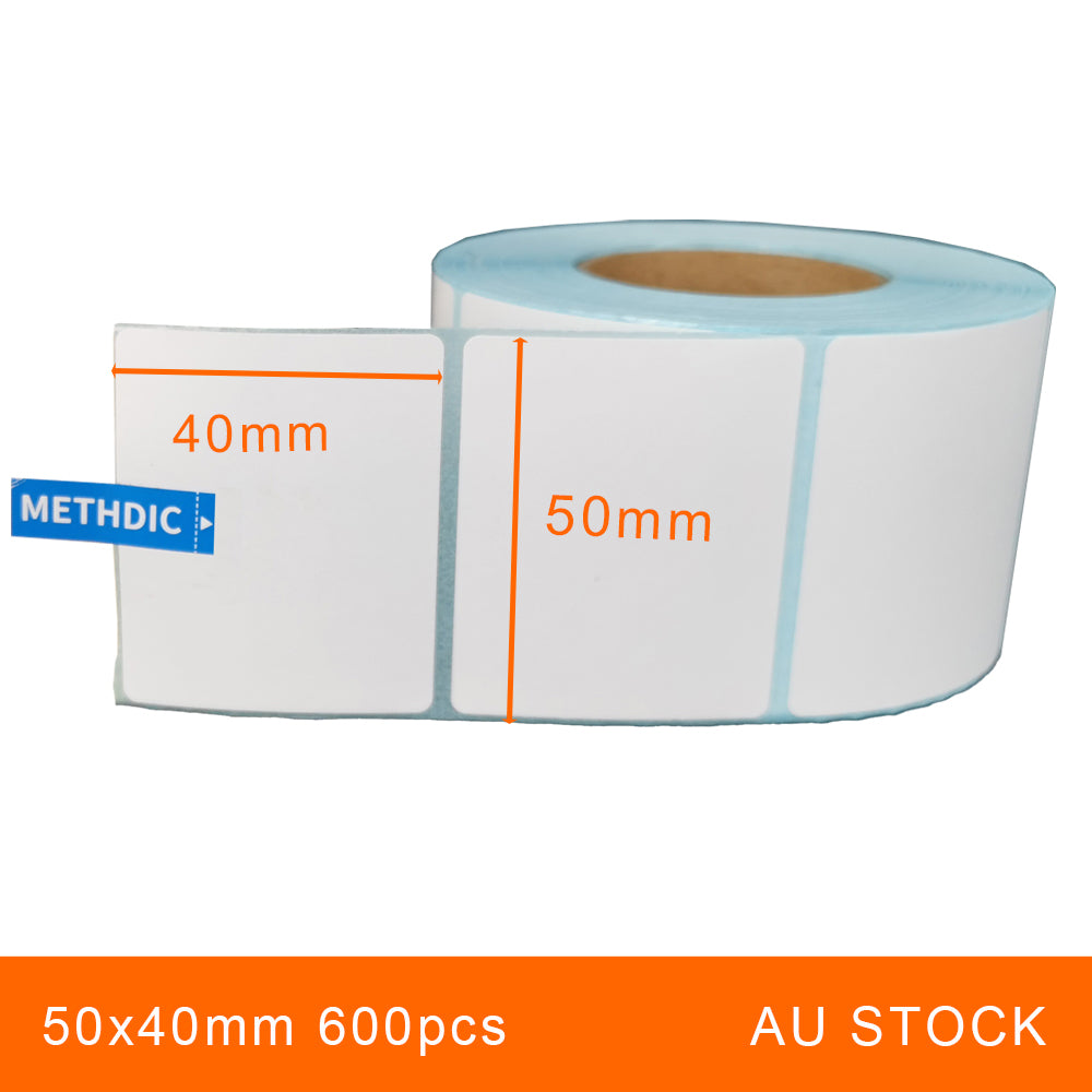 100 Rolls 50x40mm 600pcs High Quality Direct Thermal Labels